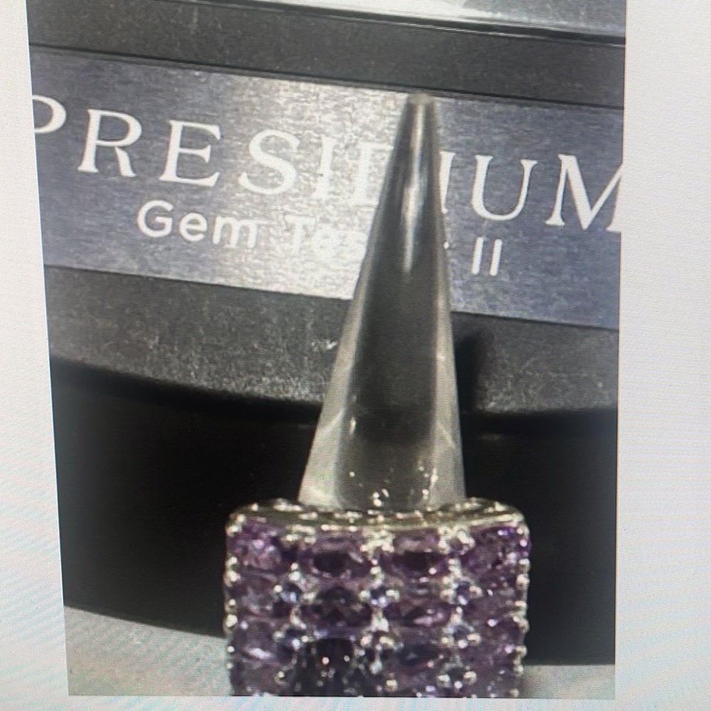 Amethyst Gemstone Statement Ring From Thailand 92… - image 2